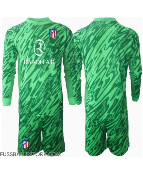 Günstige Atletico Madrid Torwart Auswärts Trikotsatzt Kinder 2024-25 Langarm (+ Kurze Hosen)
